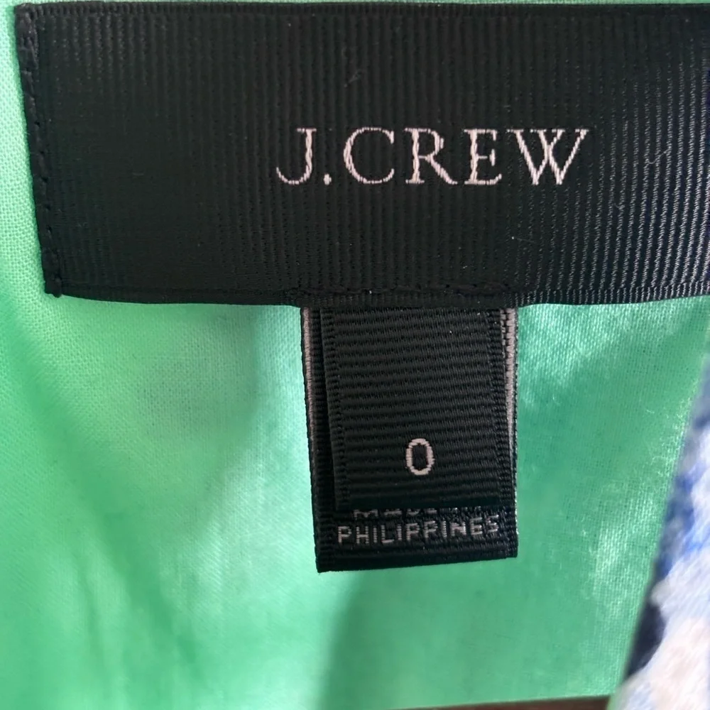 J. Crew Green and Blue Floral Dress